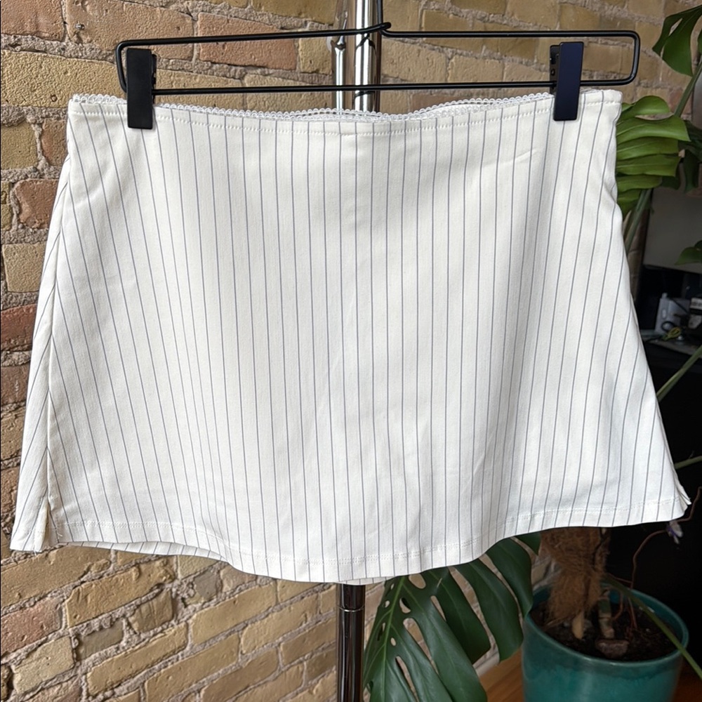 Wild Fable Cream Pinstripe Skirt
